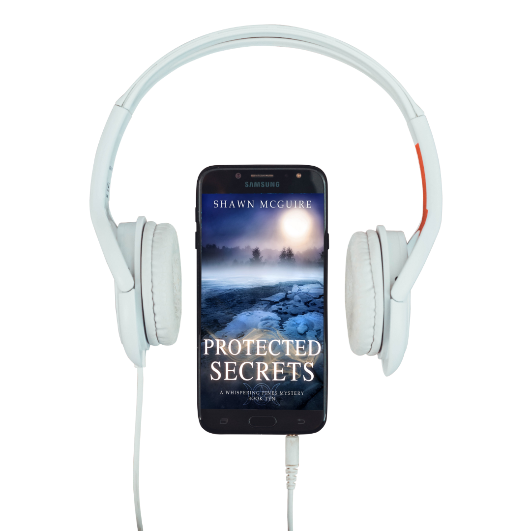 E-book cover on e-reader of Shawn McGuire's cozy murder mystery with a lake in early spring with the ice breaking up implying danger.