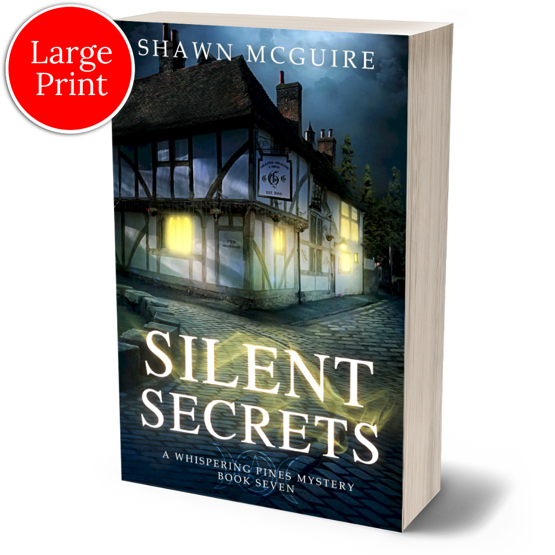 Cover of Shawn McGuire's cozy murder mystery featuring a pub on a cobbled pathway.