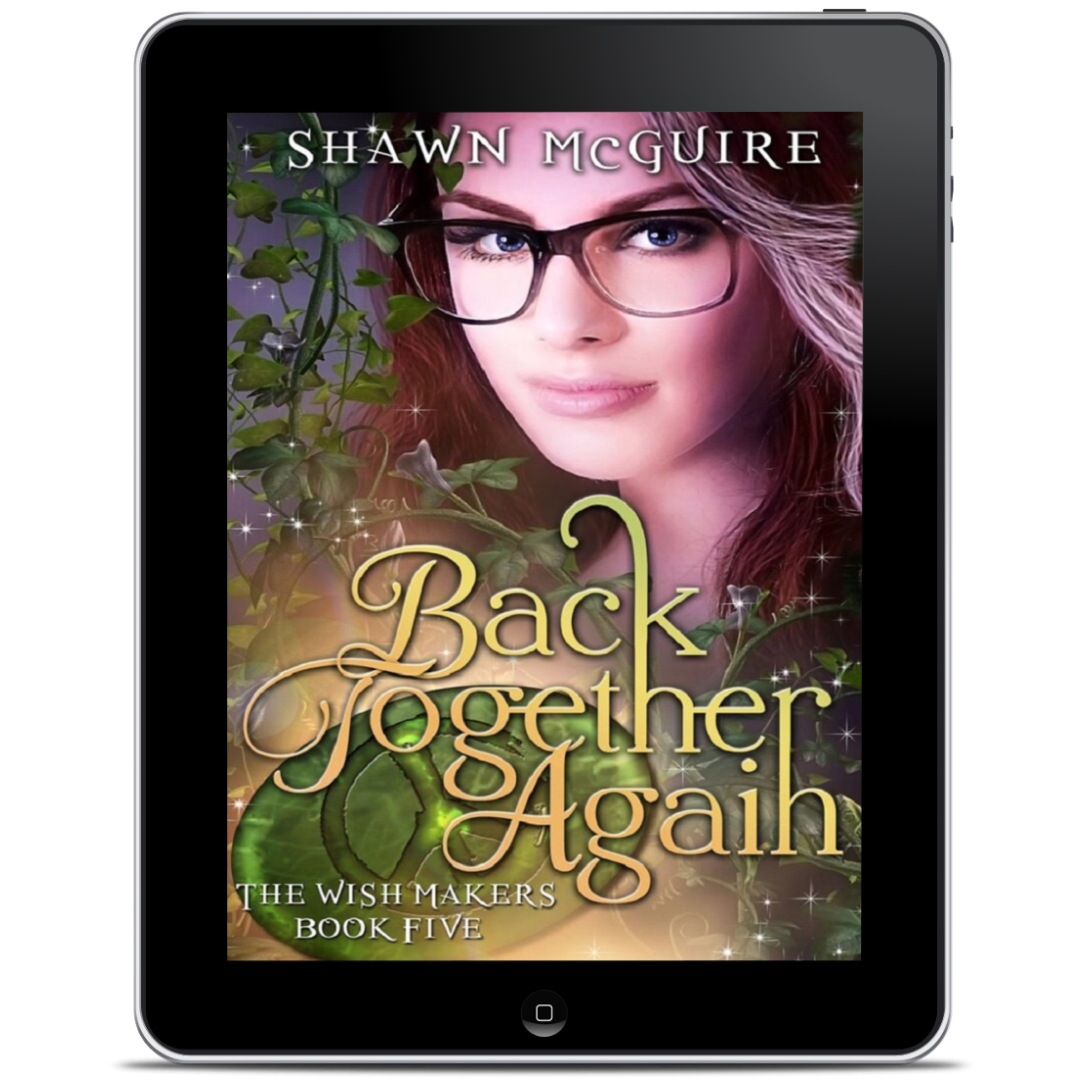 Ebook cover of 'Back Together Again' by Shawn McGuire on a tablet screen.