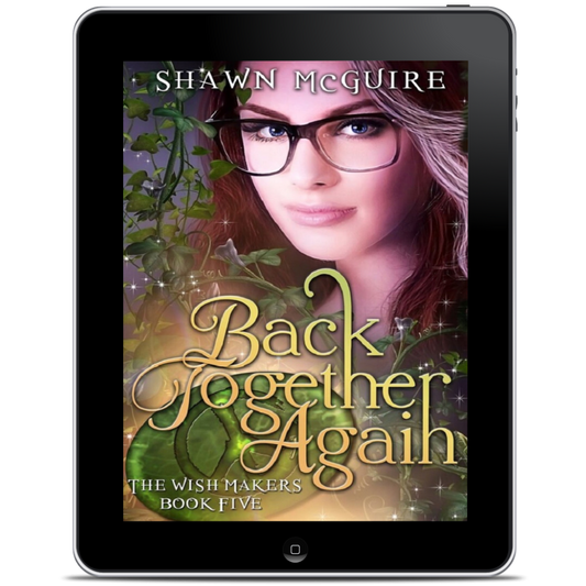 Ebook cover of 'Back Together Again' by Shawn McGuire on a tablet screen.